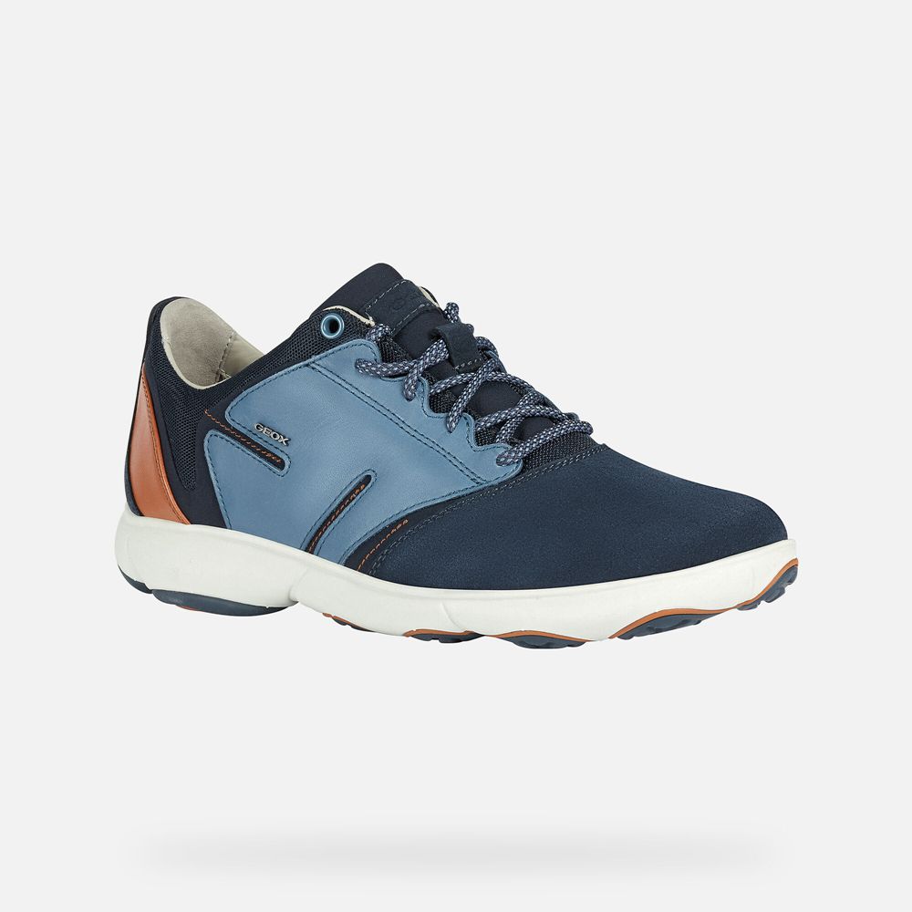 Basket Geox Nebula - Bleu Marine/Marron - Homme 041357-JIA